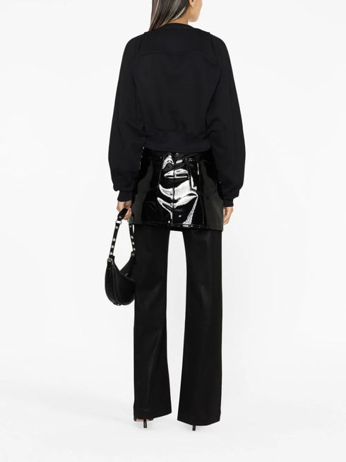 logo-print cropped cotton sweatshirt